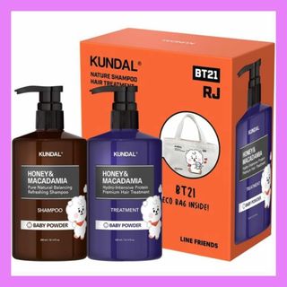 KUNDAL BT21 ヘアケア 300ml エコバッグ付 RJ ベビーパウダー(シャンプー)