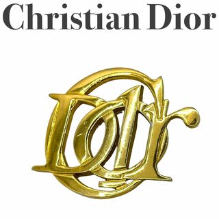 クリスチャンディオール(Christian Dior)のChristian Dior クリスチャンディオール ロゴ ブローチ(ブローチ/コサージュ)