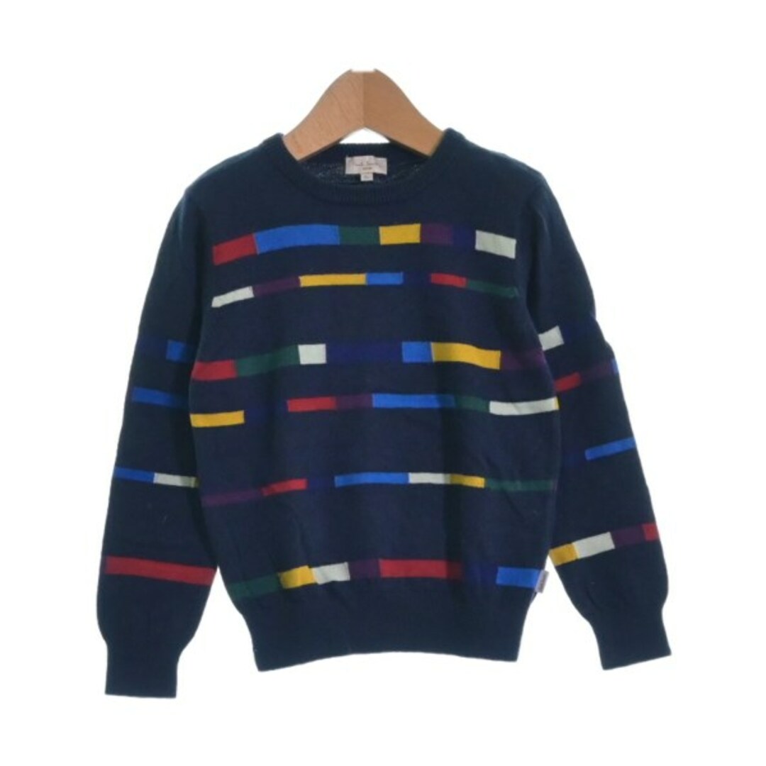 Paul smith JUNIOR ニット 110 紺x青x黄等(総柄) 【古着】【中古】 キッズ/ベビー/マタニティのキッズ服女の子用(90cm~)(ニット)の商品写真