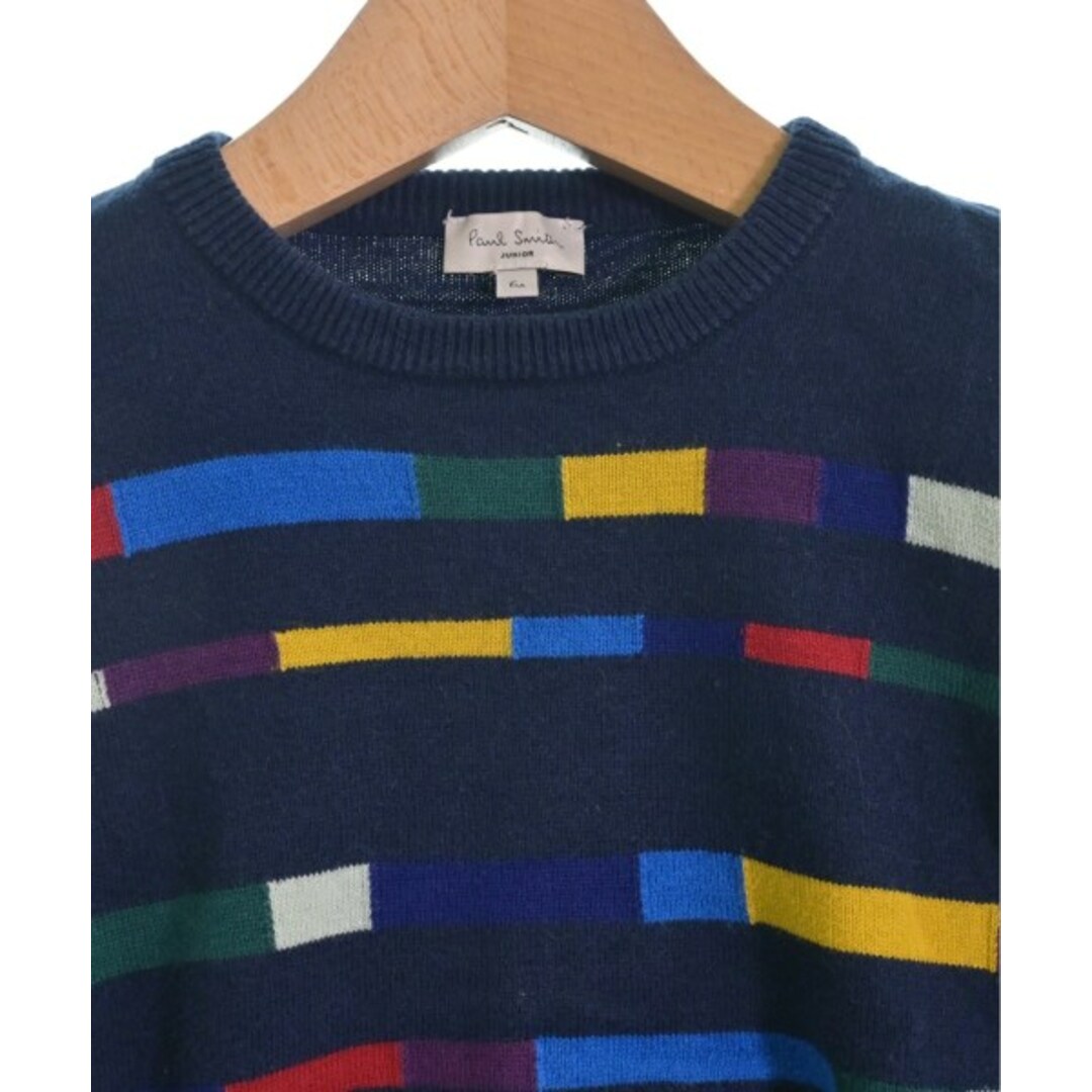 Paul smith JUNIOR ニット 110 紺x青x黄等(総柄) 【古着】【中古】 キッズ/ベビー/マタニティのキッズ服女の子用(90cm~)(ニット)の商品写真