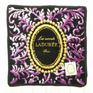 ラデュレ(LADUREE)のLADUREE ラデュレ シェニール織り タオルハンカチ 黒 ブラック(ハンカチ)