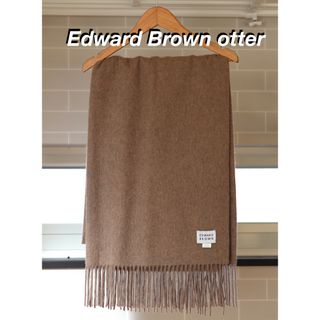 ジョンストンズ(Johnstons)のEdward Brown カシミア　大判　ストール　otter(マフラー/ショール)