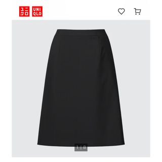 ユニクロ(UNIQLO)のユニクロ　ストレッチフレアスカート（ロング丈・60～62cm）セットアップ可能(ひざ丈スカート)