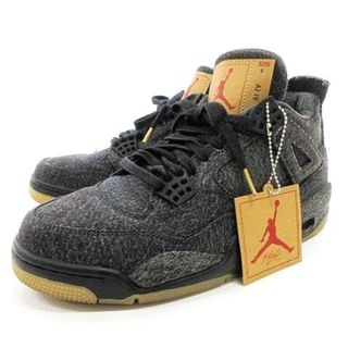 ナイキ(NIKE)のナイキ リーバイス AIR JORDAN 4 RETRO スニーカー 黒 27(スニーカー)