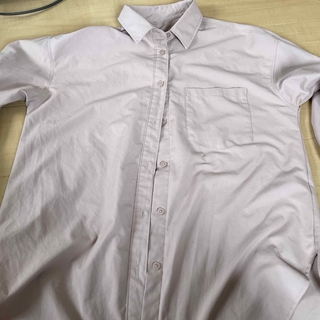 ジーユー(GU)のGU オーバーサイズシャツ　ピンク(シャツ/ブラウス(長袖/七分))
