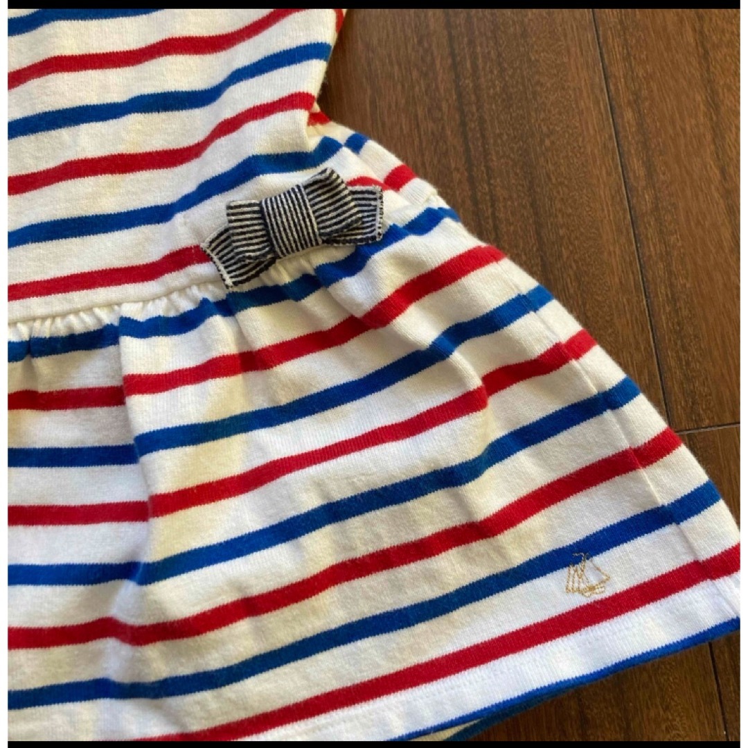 PETIT BATEAU(プチバトー)のプチバトー 長袖ロンT ワンピース90 キッズ/ベビー/マタニティのキッズ服女の子用(90cm~)(ワンピース)の商品写真