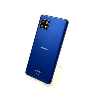 アクオス(AQUOS)のSIMロック解除済み AQUOS sense4 SH-41A 64GB ブルー docomo Cランク 本体【ReYuuストア】(スマートフォン本体)