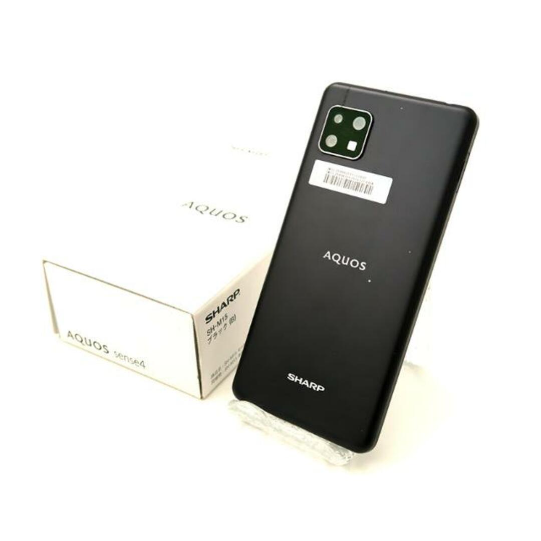 AQUOS(アクオス)のSIMロック解除済み AQUOS sense4 SH-M15 64GB ブラック SIMフリー Bランク 本体【ReYuuストア】 スマホ/家電/カメラのスマートフォン/携帯電話(スマートフォン本体)の商品写真