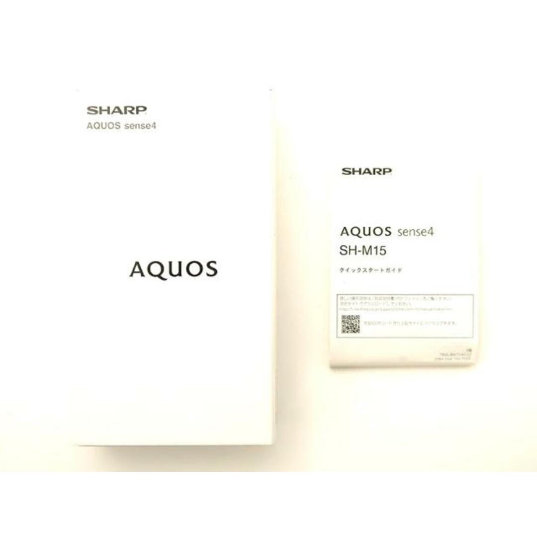 AQUOS(アクオス)のSIMロック解除済み AQUOS sense4 SH-M15 64GB ブラック SIMフリー Bランク 本体【ReYuuストア】 スマホ/家電/カメラのスマートフォン/携帯電話(スマートフォン本体)の商品写真