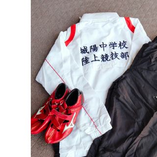 アシックス(asics)のウインドブレーカー上のみ　白(ウェア)