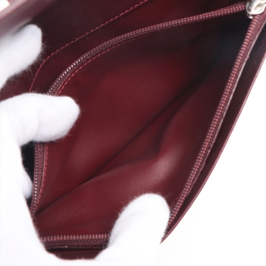 Cartier(カルティエ)の極美品 カルティエ トリニティ ボルドー レザー 長財布 ロング ウォレット 本革 婦人 レディース MMM L25-10 レディースのファッション小物(財布)の商品写真
