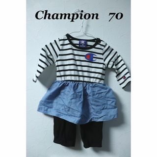 チャンピオン(Champion)のプロフ必読チャンピオンボーダーカバーオール/アメカジ良品かわいい♪70(カバーオール)