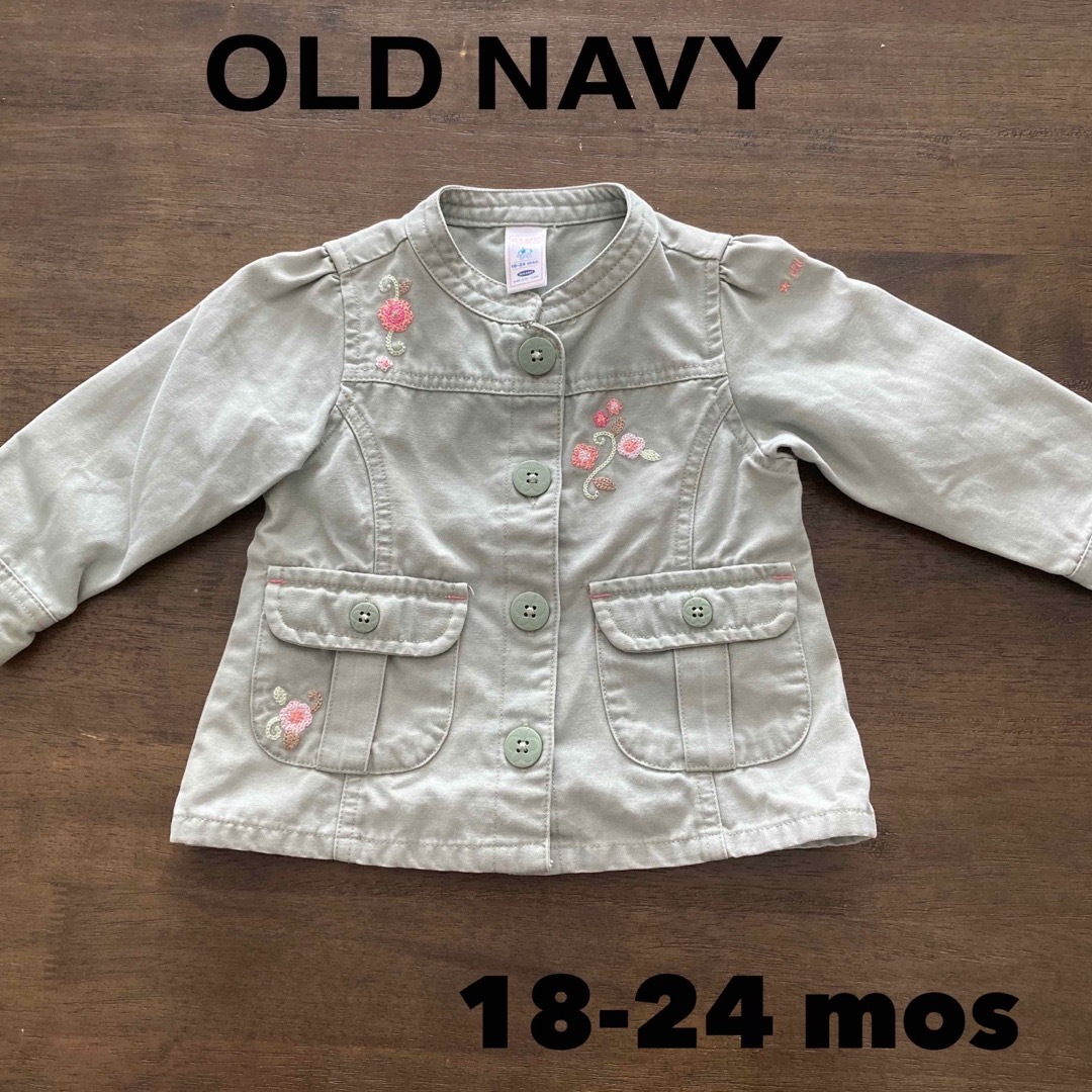 Old Navy(オールドネイビー)の【OLD NAVY】刺繍いりジャケット　18m-24m🌟 キッズ/ベビー/マタニティのキッズ服女の子用(90cm~)(ジャケット/上着)の商品写真