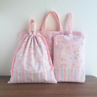 入園入学セット レッスンバッグ 体操着袋 上履き袋 ハンドメイド(バッグ/レッスンバッグ)