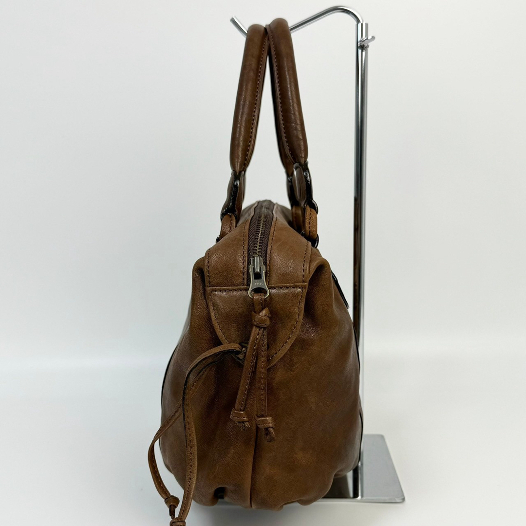 IBIZA(イビザ)の24A12 IBIZA イビザ ハンドバッグ レザー 本革 ブラウン レディースのバッグ(ハンドバッグ)の商品写真