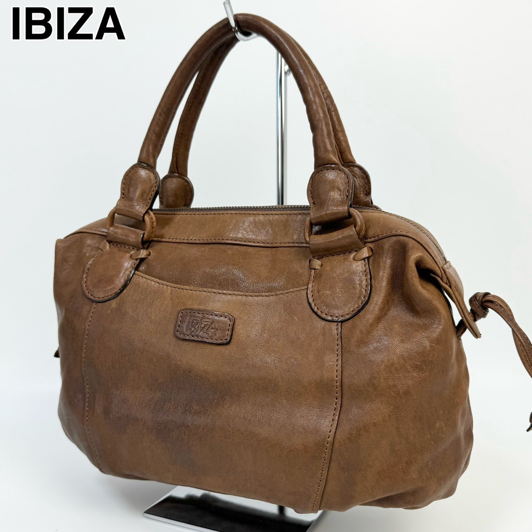 IBIZA(イビザ)の24A12 IBIZA イビザ ハンドバッグ レザー 本革 ブラウン レディースのバッグ(ハンドバッグ)の商品写真