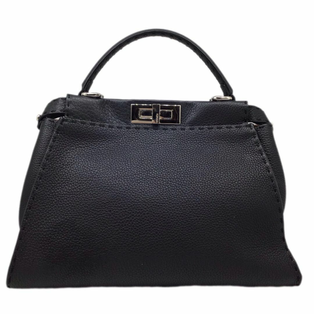 FENDI(フェンディ)の【中古】FENDI　フェンディ　ピーカブー　セレリア　8BN290　ブラック　2WAYバッグ レザー　バッグ　鞄　カバン　ハンドバッグ　肩がけ　SV金具　レディース　メンズ　ユニセックス 【ブランドギャラリー東心斎橋店】 レディースのバッグ(ハンドバッグ)の商品写真