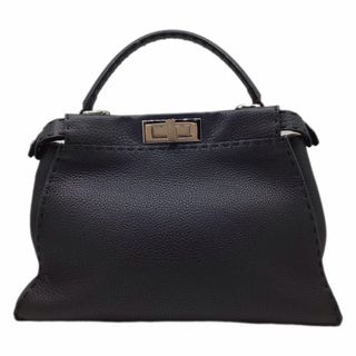 フェンディ(FENDI)の【中古】FENDI　フェンディ　ピーカブー　セレリア　8BN290　ブラック　2WAYバッグ レザー　バッグ　鞄　カバン　ハンドバッグ　肩がけ　SV金具　レディース　メンズ　ユニセックス 【ブランドギャラリー東心斎橋店】(ハンドバッグ)