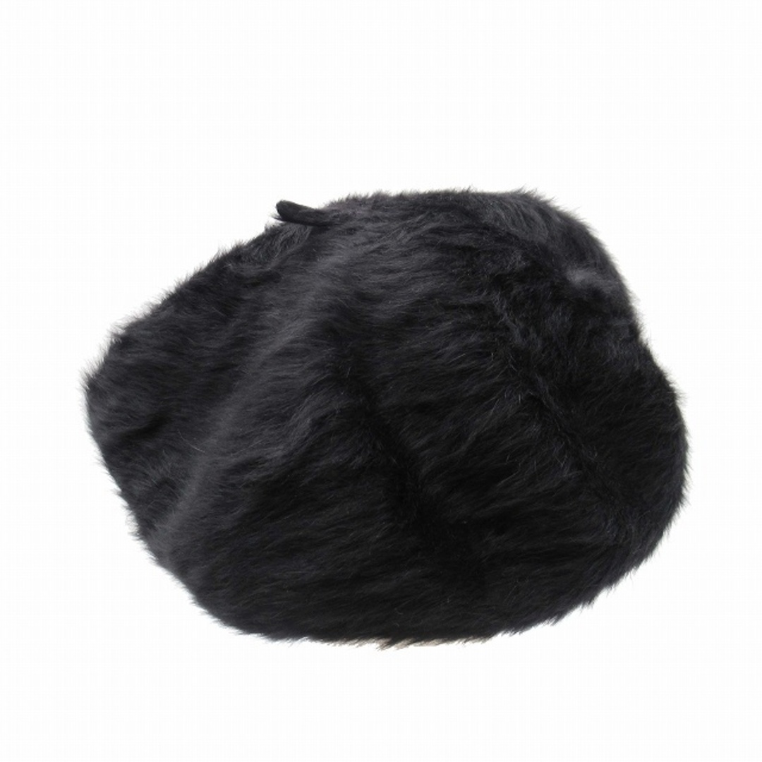 KANGOL(カンゴール)の美品 カンゴール KANGOL アンゴラファー ベレー帽 ロゴ 刺繍 帽子 メンズの帽子(ハンチング/ベレー帽)の商品写真