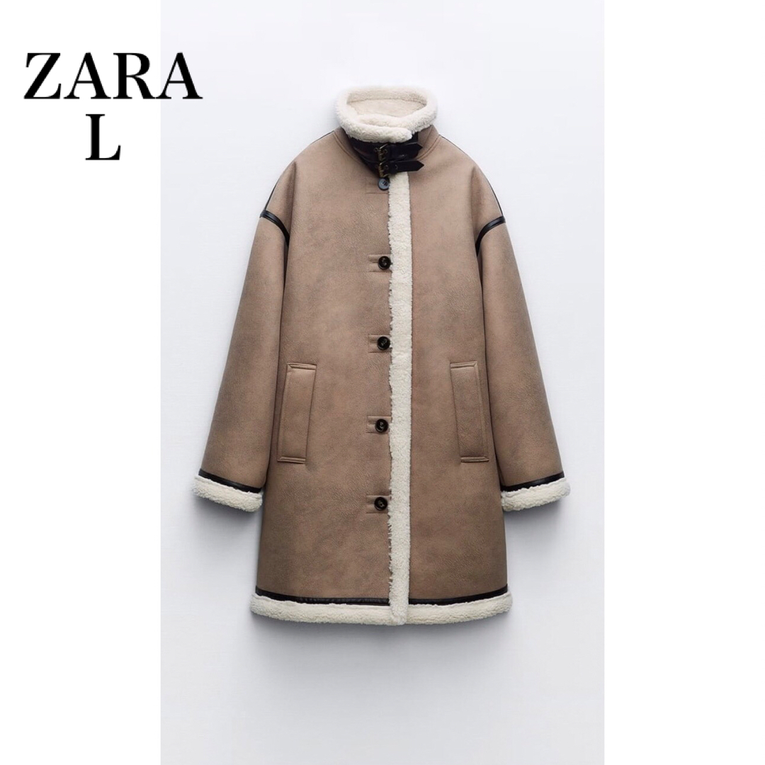 ZARA(ザラ)のZARA ダブルフェイスコート ボタン新品　未使用　タグ付き レディースのジャケット/アウター(ロングコート)の商品写真