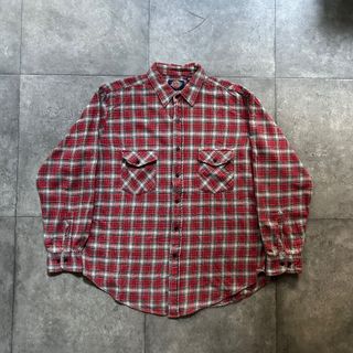 ディッキーズ(Dickies)の70s80s dickies ディッキーズ ネルシャツ XL レッド(シャツ)