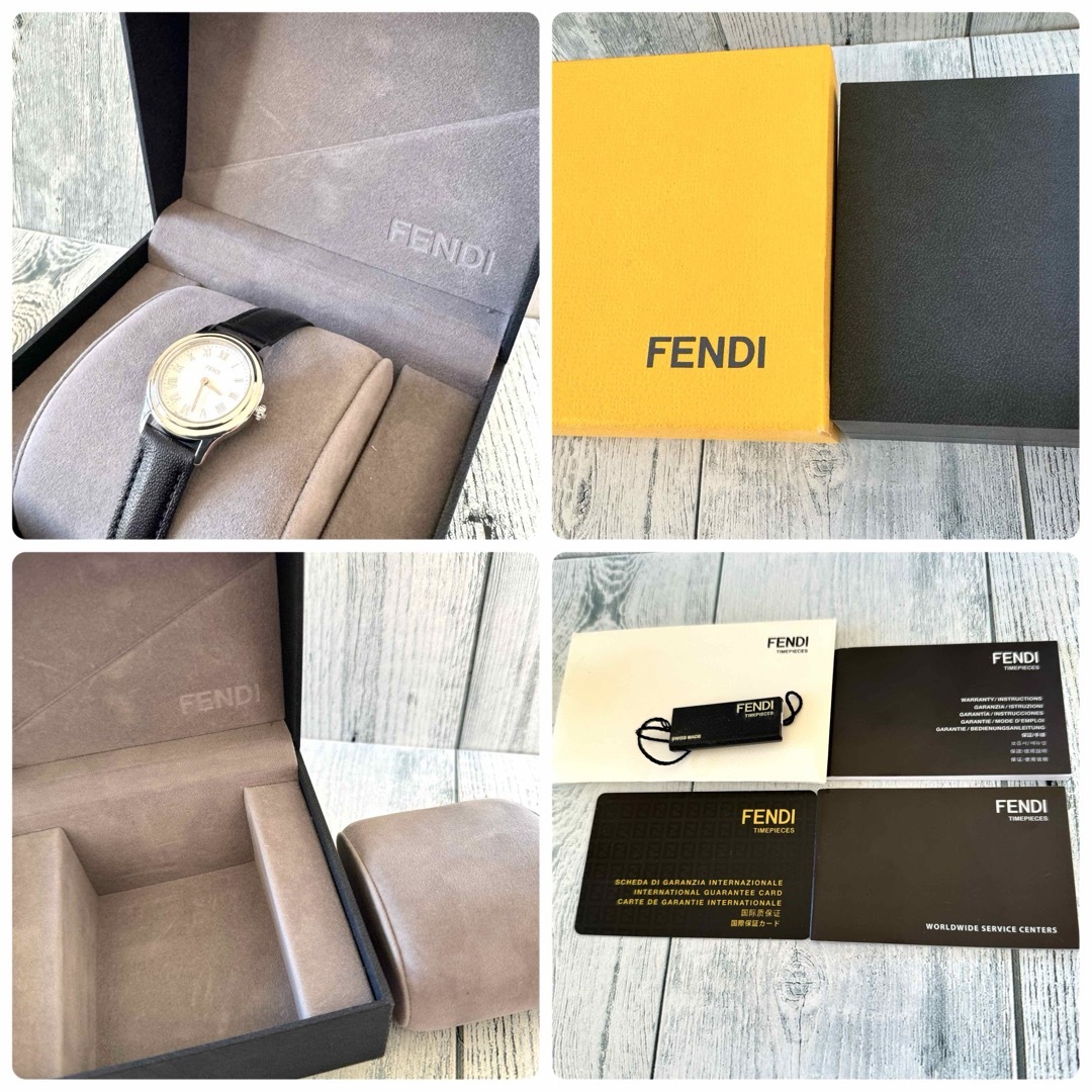 FENDI(フェンディ)の【希少】FENDI フェンディ 腕時計 25000L ズッカ柄 ホワイト レディースのファッション小物(腕時計)の商品写真