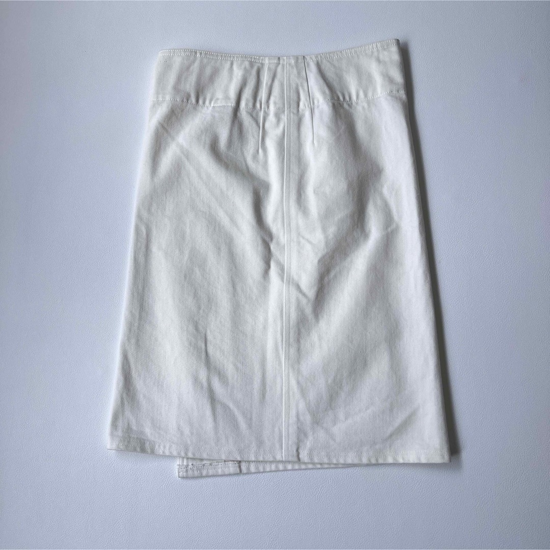 美品　CELINE セリーヌ　ラップスカート　巻きスカート　ホワイトデニム
