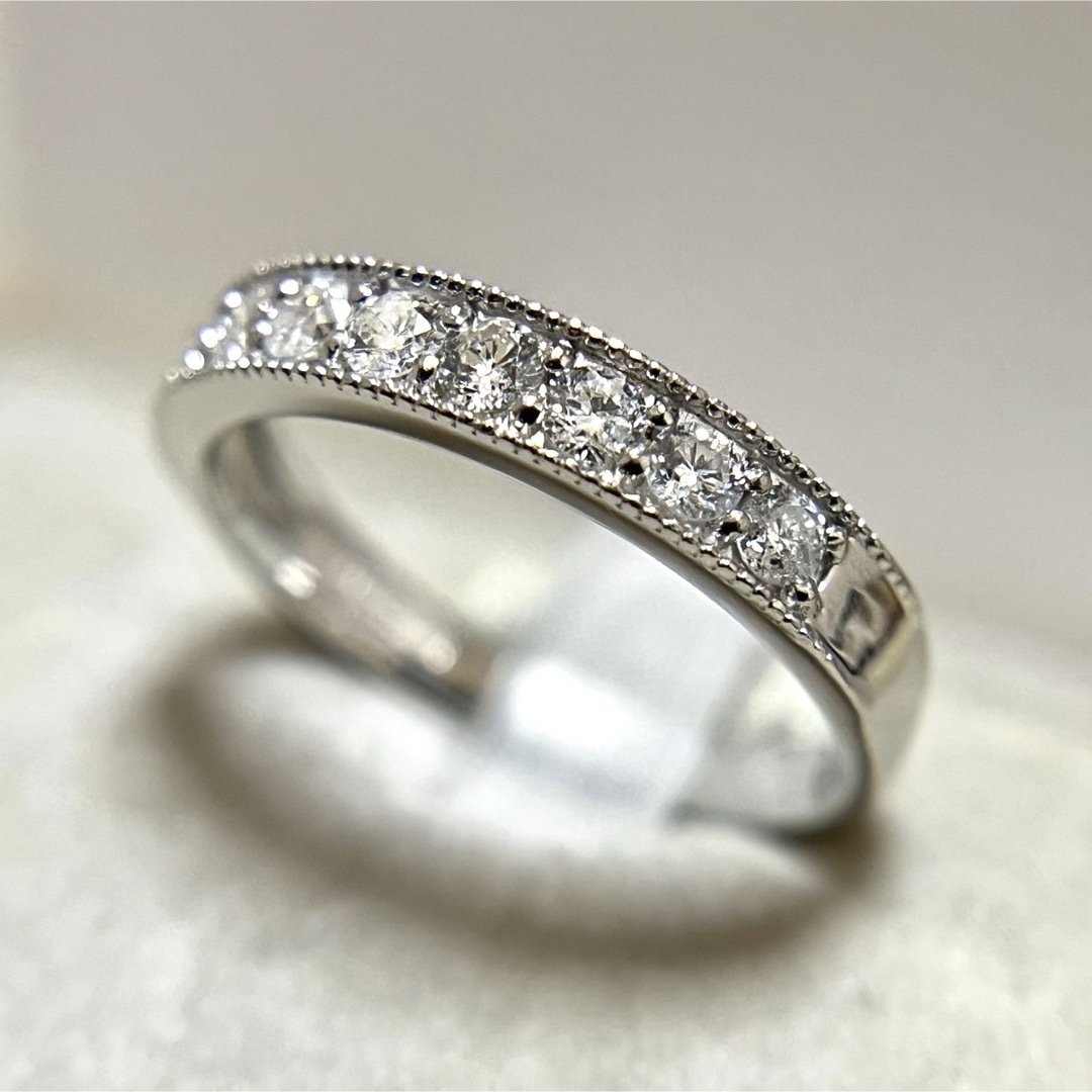プラチナ 8連ダイヤモンド リング 天然ダイヤ Pt900 レディースのアクセサリー(リング(指輪))の商品写真
