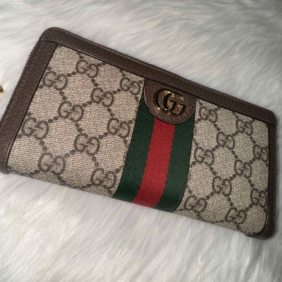 Gucci(グッチ)のグッチ オフィディア ラウンドファスナー 長財布 レザー レディース GUCCI メンズのファッション小物(長財布)の商品写真