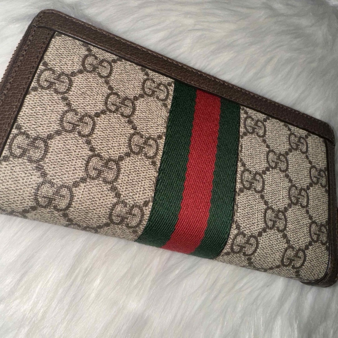 Gucci(グッチ)のグッチ オフィディア ラウンドファスナー 長財布 レザー レディース GUCCI メンズのファッション小物(長財布)の商品写真