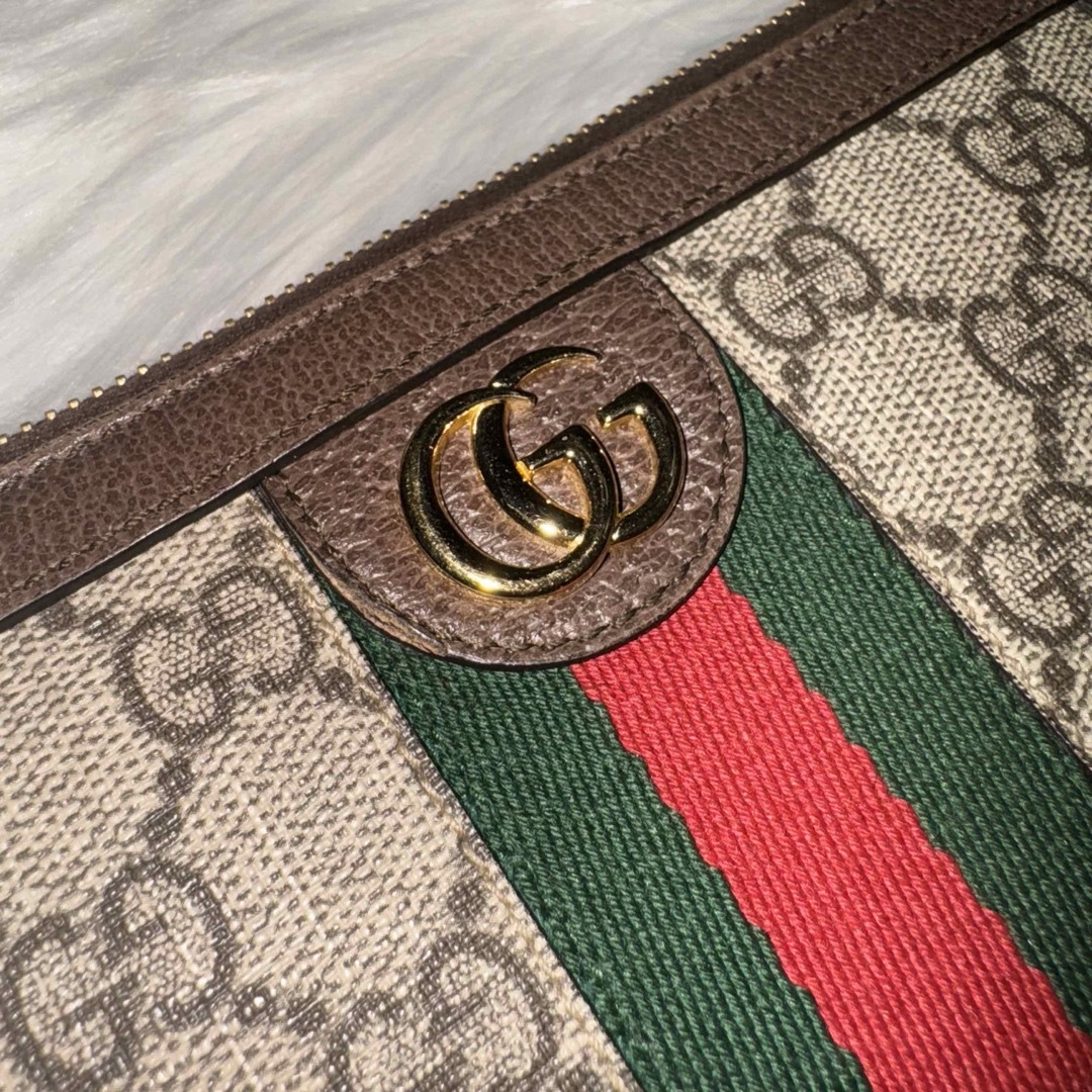 Gucci(グッチ)のグッチ オフィディア ラウンドファスナー 長財布 レザー レディース GUCCI メンズのファッション小物(長財布)の商品写真