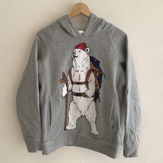 『USED』   go slow caravan ゴースローキャラバン クマ 登山 パーカー サイズ1 スウェット コットン グレー系 ユニセックス【中古】(トレーナー/スウェット)