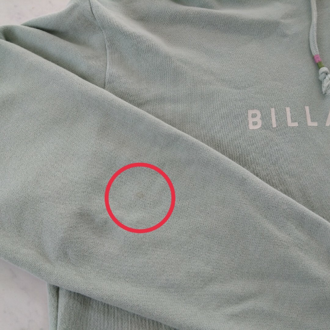 billabong(ビラボン)の【値下】BILLABONG　ビラボン　メンズ　パーカー　Lサイズ　ミントグリーン メンズのトップス(パーカー)の商品写真