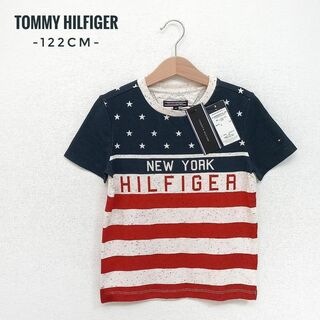 トミーヒルフィガー(TOMMY HILFIGER)の✨新品・訳あり✨トミーヒルフィガー　半袖Ｔシャツ　星条旗風デザイン　122cm(Tシャツ/カットソー)