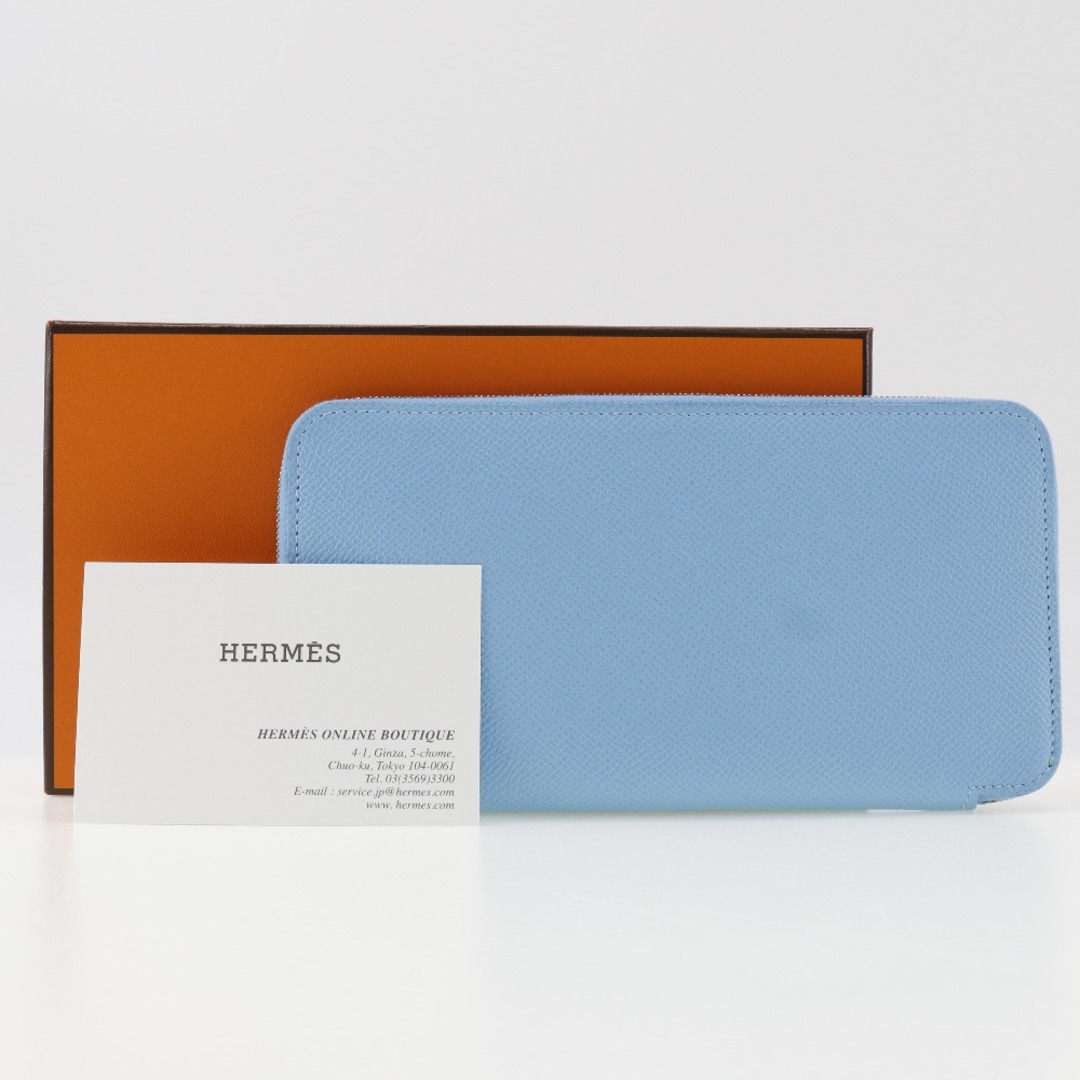 Hermes(エルメス)の【HERMES】エルメス アザップロング シルクイン ヴォーエプソン セレスト 水色 B レディース 長財布 レディースのファッション小物(財布)の商品写真