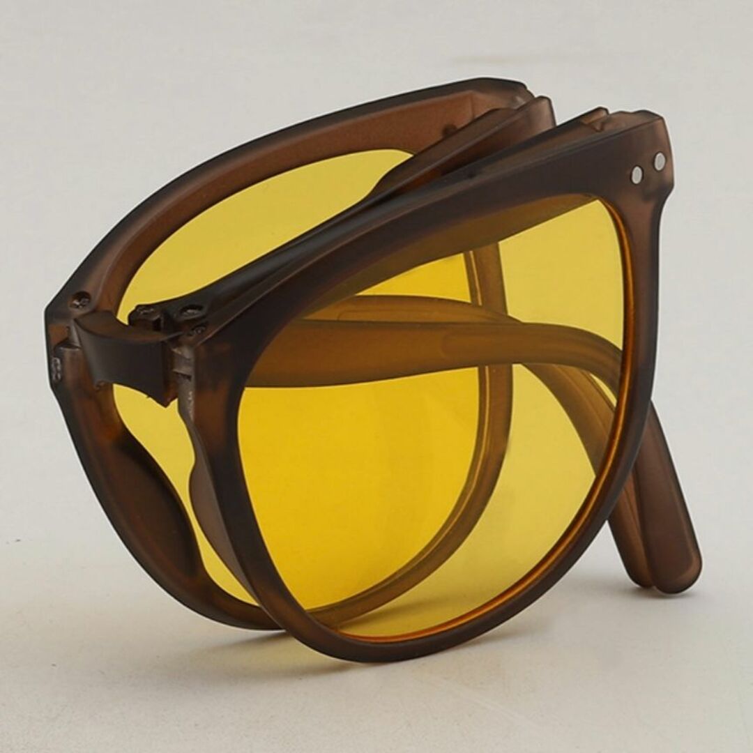 折り畳み　サングラス　ブラック　コンパクト　レディース　メンズ　偏光レンズ レディースのファッション小物(サングラス/メガネ)の商品写真