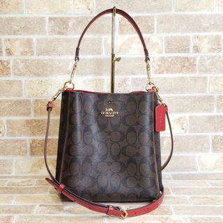 コーチ(COACH) シグネチャー ショルダーバッグ(レディース)（レッド