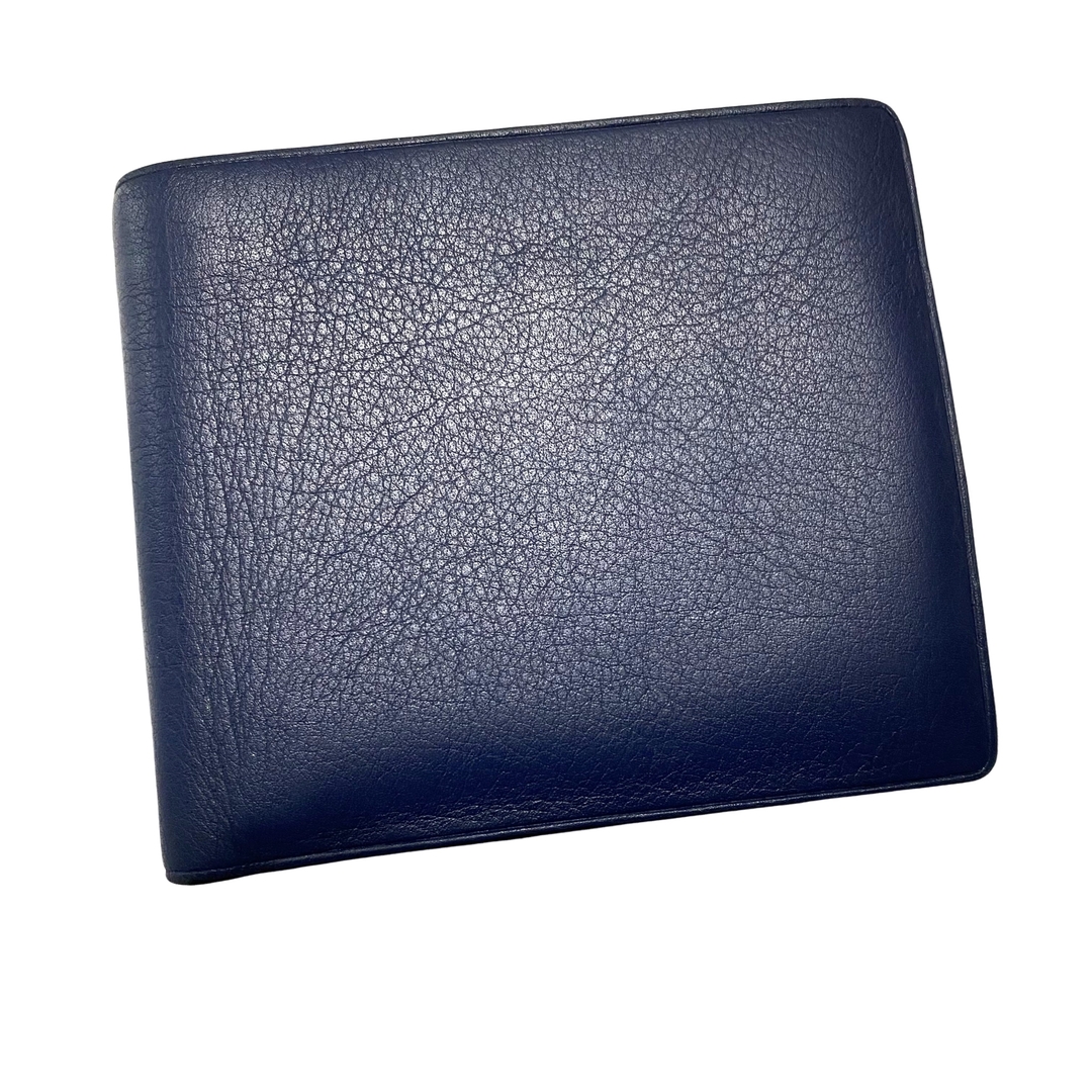 Ralph Lauren(ラルフローレン)のラルフローレン　レザー　二つ折り財布　札入れ　ネイビー　極美品　メンズ　 メンズのファッション小物(折り財布)の商品写真