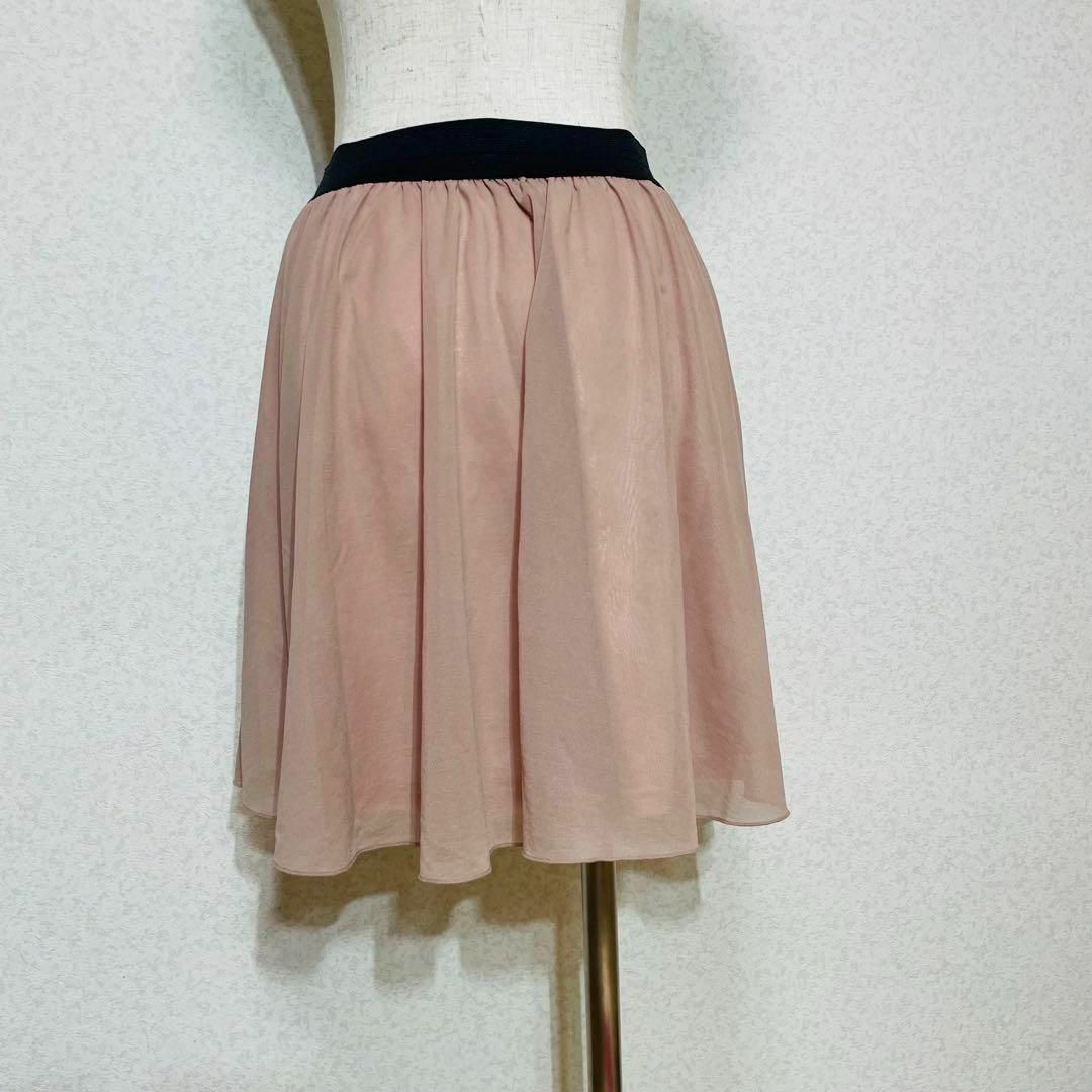 NATURAL BEAUTY BASIC(ナチュラルビューティーベーシック)のナチュラルビューティーベーシック スカート ミニ フェミニン シフォン A025 レディースのスカート(ミニスカート)の商品写真