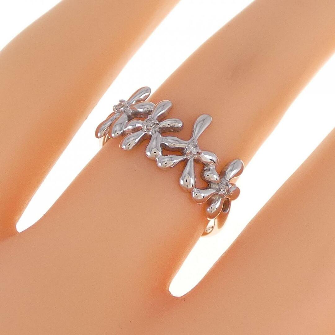 K18WG ダイヤモンド リング 0.02CT レディースのアクセサリー(リング(指輪))の商品写真