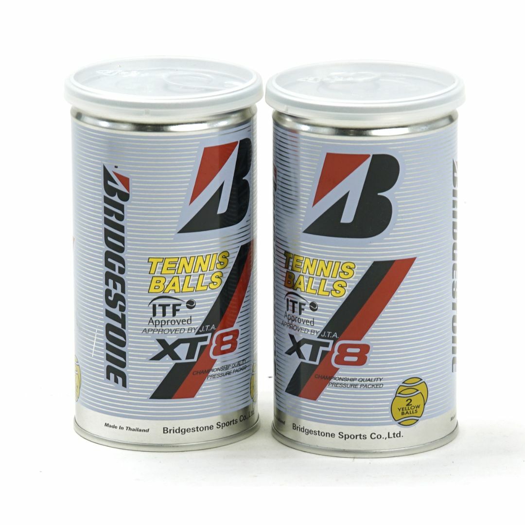 BRIDGESTONE(ブリヂストン)のXT8ブリジストンテニスボール、カラーイエロー、２個入り２缶セット スポーツ/アウトドアのテニス(ボール)の商品写真