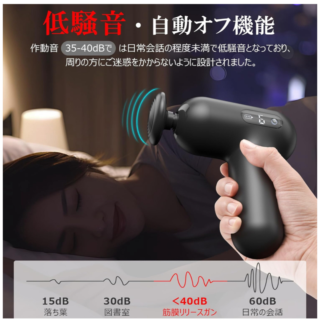 筋膜リリースガン ハンディガン 筋膜ガン リリースガン 筋肉 小型ミニ 軽量 スマホ/家電/カメラの美容/健康(マッサージ機)の商品写真