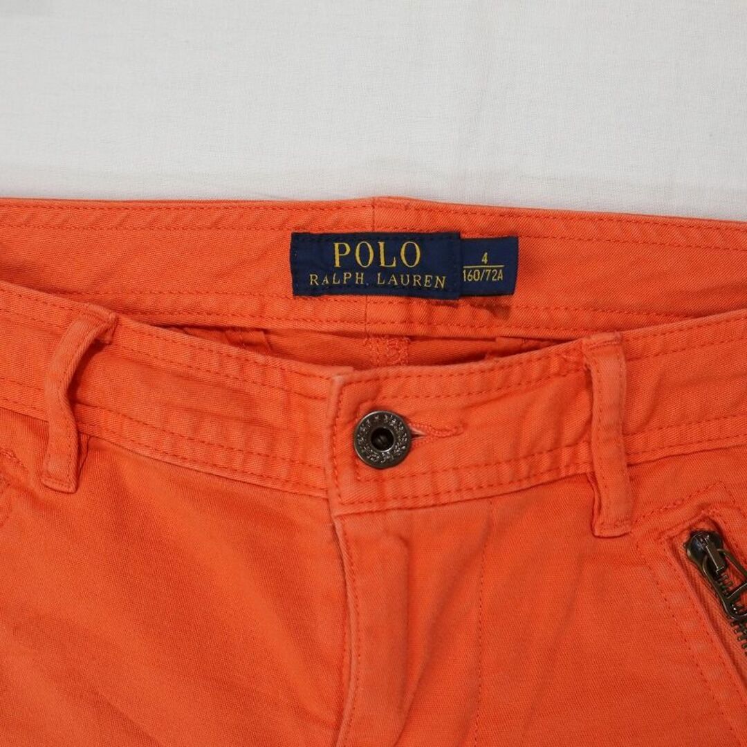 POLO RALPH LAUREN(ポロラルフローレン)の希少色 ポロラルフローレン ストレッチカーゴパンツ オレンジ サイズ4 M相当 レディースのパンツ(ワークパンツ/カーゴパンツ)の商品写真