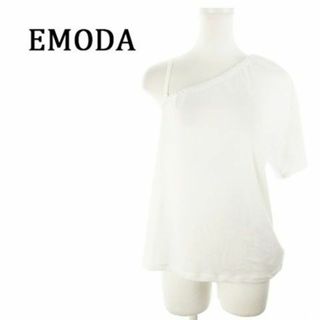 エモダ(EMODA)のエモダ カットソー ワンショルダー F ホワイト 220426AH1A(カットソー(半袖/袖なし))