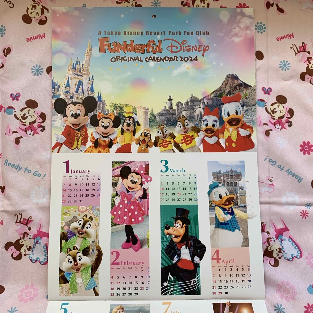 Disney(ディズニー)のディズニーカレンダー2024 インテリア/住まい/日用品の文房具(カレンダー/スケジュール)の商品写真