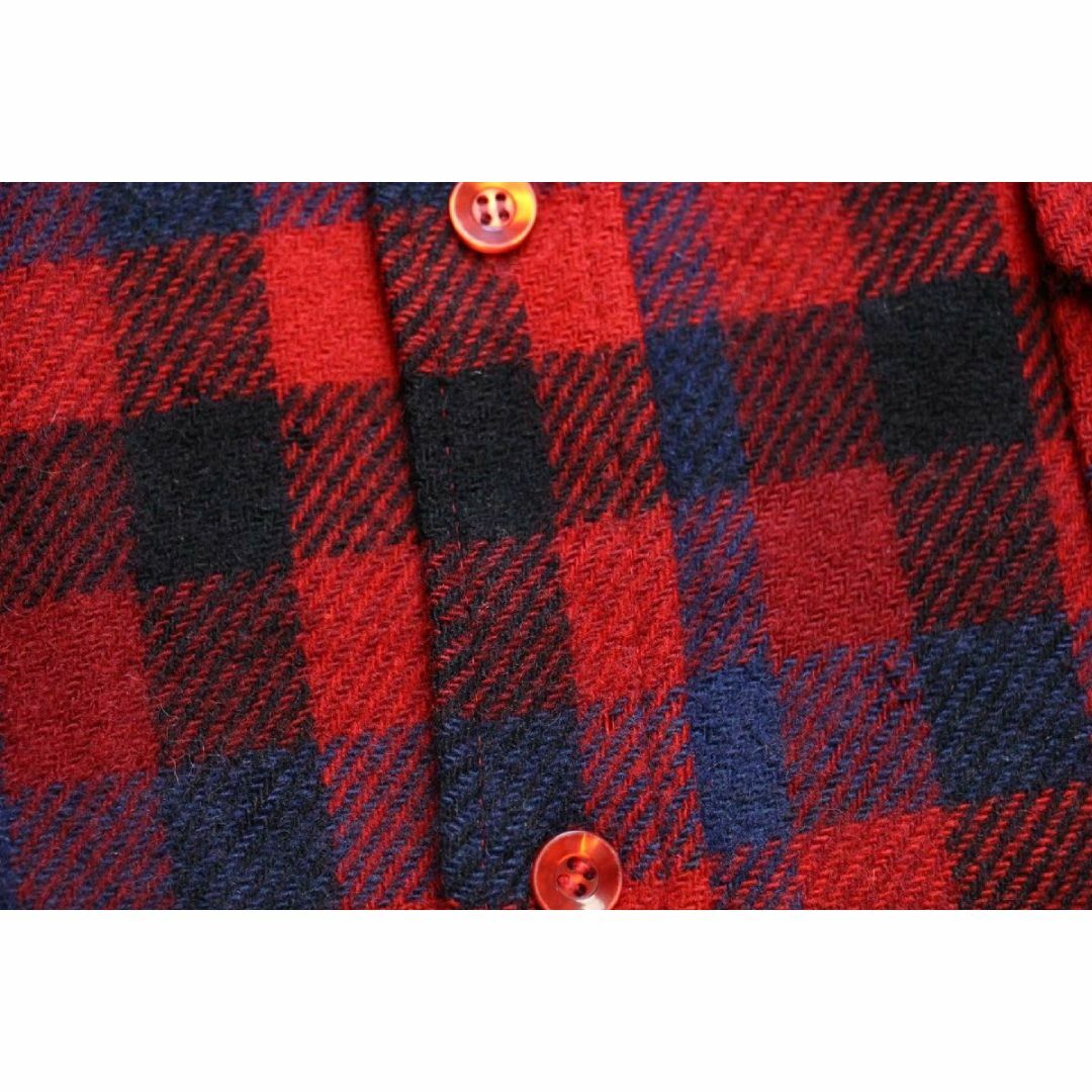 PENDLETON(ペンドルトン)の70s USA製 PENDLETONペンドルトン ブロックチェック ウールシャツ XL★ビンテージ オールド バッファロー オーバーサイズ ビッグサイズ メンズのトップス(シャツ)の商品写真