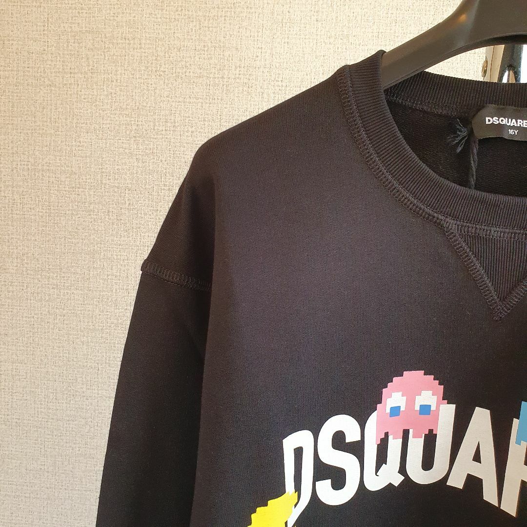 DSQUARED2(ディースクエアード)の【新品・未使用】DSQUARED2 KIDSxPac-manスウェット黒　16Y キッズ/ベビー/マタニティのキッズ服男の子用(90cm~)(Tシャツ/カットソー)の商品写真