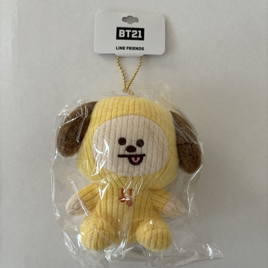 BT21(ビーティーイシビル)のBT21 ニット マスコット CHIMMY チミー  エンタメ/ホビーのおもちゃ/ぬいぐるみ(キャラクターグッズ)の商品写真