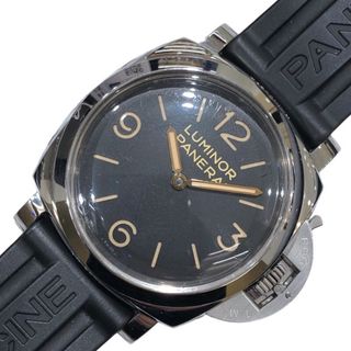 パネライ(PANERAI)の　パネライ PANERAI ルミノール1950　３デイズ　アッチャイオ PAM00372 ブラック ステンレススチール 手巻き メンズ 腕時計(その他)