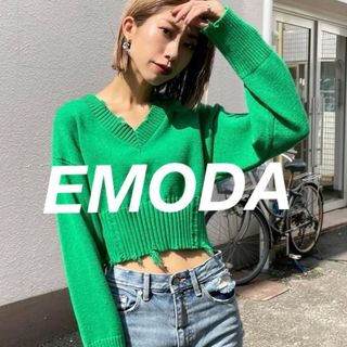 エモダ(EMODA)の【美品】EMODA エモダ Vネック ニット セーター(ニット/セーター)